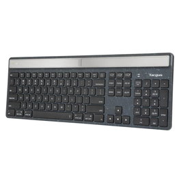 Targus AKB868ES Clavier Sans Fil Solaire EcoSmart Bluetooth Full Size USB-C Noir Antimicrobien