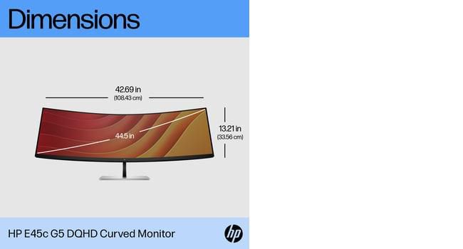 HP Écran incurvé DQHD HP E45c G5