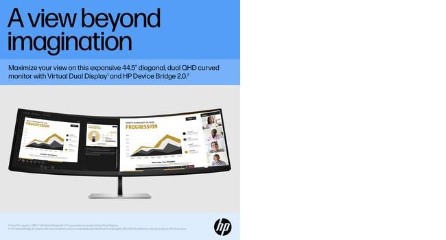 HP Écran incurvé DQHD HP E45c G5