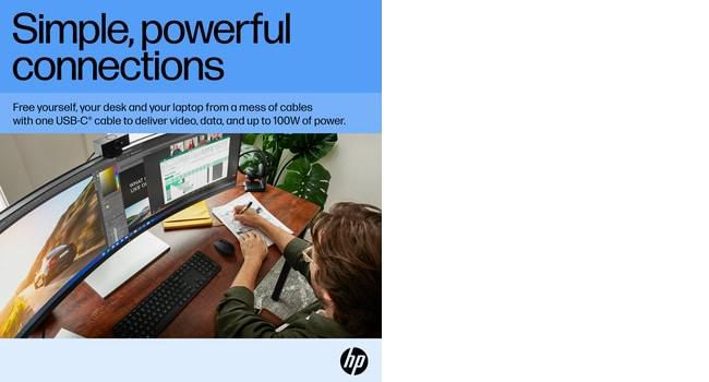 HP Écran incurvé DQHD HP E45c G5
