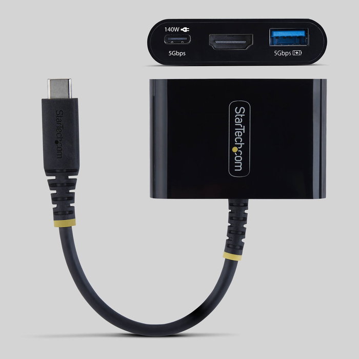 Startech Câble USB 168B-USBC-MULTIPORT Noir