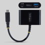 Startech Câble USB 168B-USBC-MULTIPORT Noir