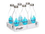 Vivalto Bouteille en verre et acier bouchon H2O 1000 ml transparente argent 9x26 cm (Set de 12)