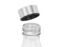 Vivalto Bouteille en verre et acier bouchon H2O 1000 ml transparente argent 9x26 cm (Set de 12)
