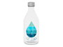 Vivalto Bouteille en verre et acier bouchon H2O 1000 ml transparente argent 9x26 cm (Set de 12)