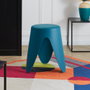 Home Deco Factory Tabouret Eve Bleu Canard