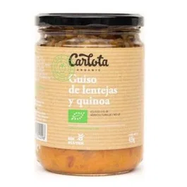Carlota Organic Guiso De Lentejas Y Quinoa 425 g - Ragoût de Lentilles et Quinoa Bio Vegan