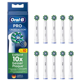 Oral-B - 10 brossettes CrossAction 860595 pour brosse à dents électrique Sonic - Lot de 10 pièces