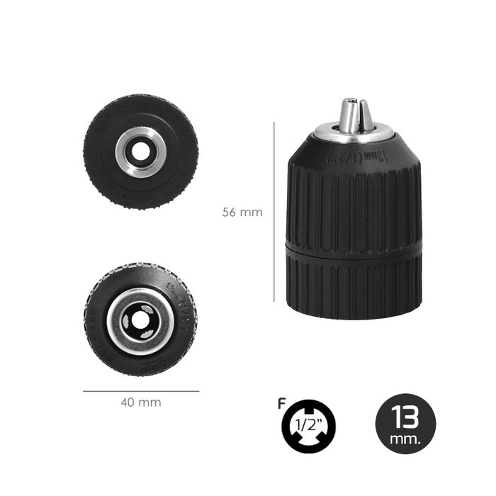 WOLFPACK LINEA PROFESIONAL Mandrin sans clé Nylon 1/2'' Femelle Ø 13mm