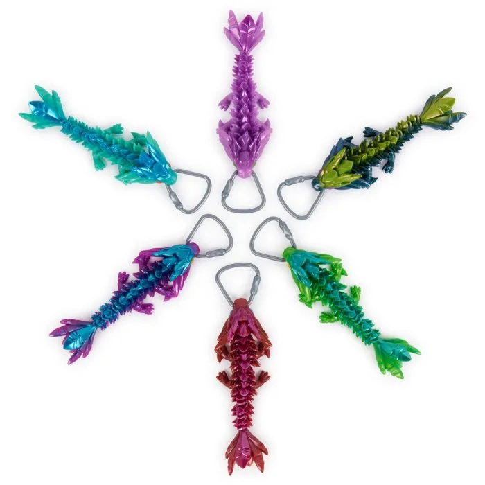 Spin Master Crystalynx - Pack Mini Dragon articulé 15 cm avec porte-clés Spin Master Crystalynx - Pack Mini Dragon articulé 15 cm avec porte-clés