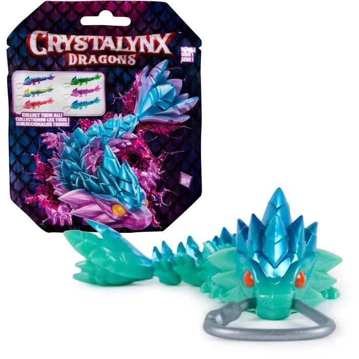 Spin Master Crystalynx - Pack Mini Dragon articulé 15 cm avec porte-clés Spin Master Crystalynx - Pack Mini Dragon articulé 15 cm avec porte-clés