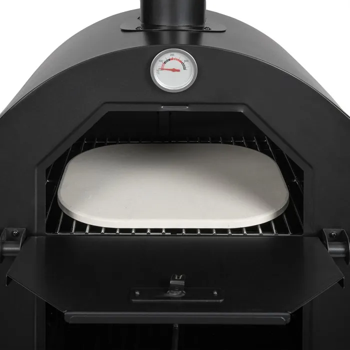 Livoo DOC331 Four à pizza et tarte flambée, Compatible charbon et bois, Hauteur de cuisson 94 cm, Thermomètre intégré
