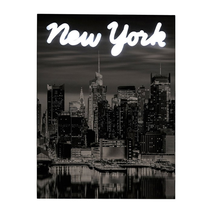 Home Deco Factory Cuadro Neón LED NYC 30x40 cm Home Deco Factory Cuadro Neón LED NYC 30x40 cm