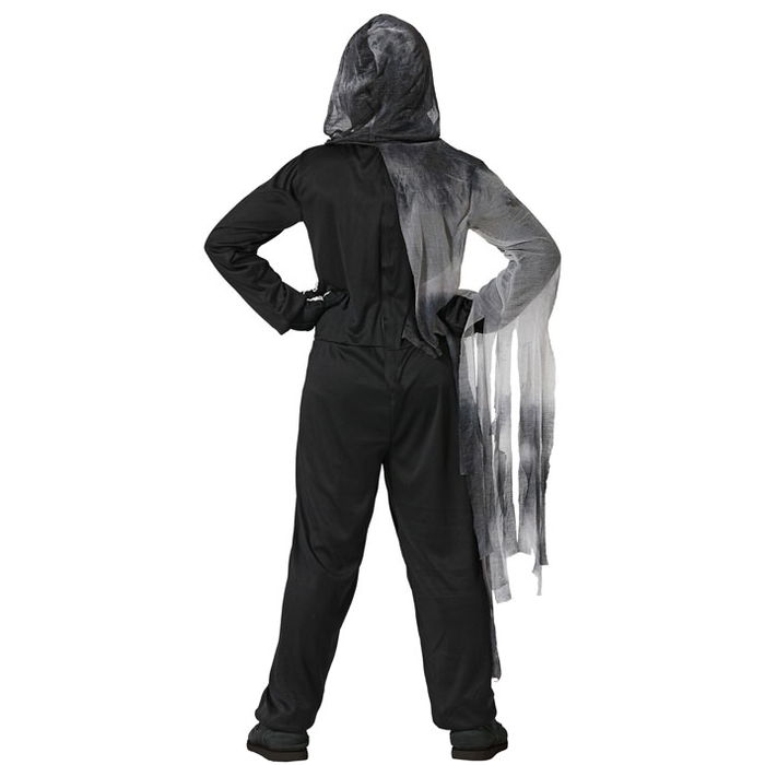 OTROS Déguisement Esqueleto pour garçon Halloween, ensemble complet avec capuche, cape, masque, guants, âge 5-6 ans, multicolore, matière polyester