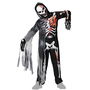 OTROS Déguisement Esqueleto pour garçon Halloween, ensemble complet avec capuche, cape, masque, guants, âge 5-6 ans, multicolore, matière polyester