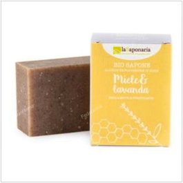 LA SAPONARIA Savon à la Miel et Lavande 100g - Artisanal, Peaux Mixtes et Délicates, Vegan