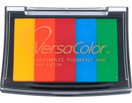 Tsukineko VERSACOLOR Almohadilla de tinta 5 couleurs fiesta