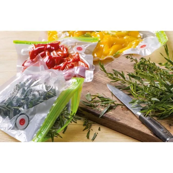 Bosch MSZV0FB1 - Lot de 3 Sacs de Congélation Sous Vide 1,2 L avec Fermeture à Glissière pour Conservation Alimentaire
