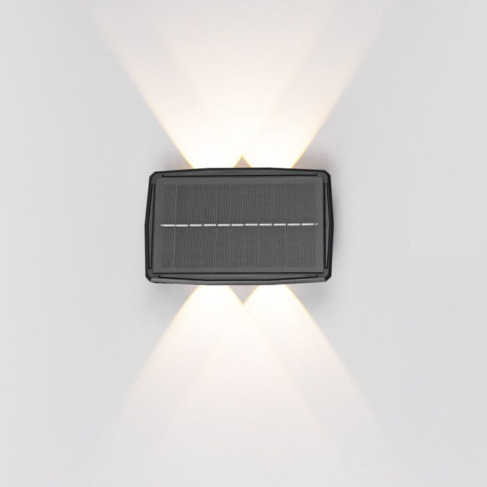Edm Aplique solaire LED 4W 200lm 3000K blanc chaud avec détecteur crépusculaire et mouvement IP65