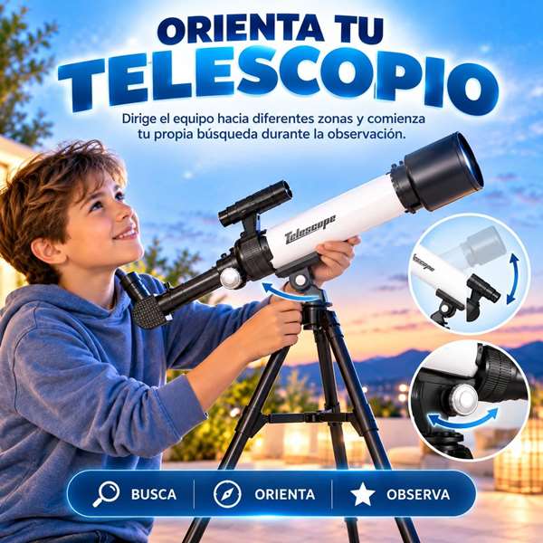 Jugatoys - sciencetoys Télescope Astronomique avec lentilles 30X, 60X