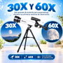 Jugatoys - sciencetoys Télescope Astronomique avec lentilles 30X, 60X
