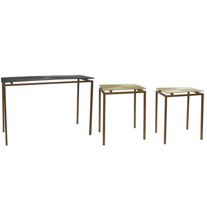 Home ESPRIT Console Gris Métal Aluminium 109,5 x 37,5 x 80 cm (3 Pièces) Home ESPRIT Console Gris Métal Aluminium 109,5 x 37,5 x 80 cm (3 Pièces)