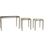 Home ESPRIT Console Gris Métal Aluminium 109,5 x 37,5 x 80 cm (3 Pièces)
