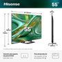 Hisense 55E8S TV 55 pouces Mini LED 4K UHD Smart TV, 144 Hz, Dolby Vision, HDMI 2.1