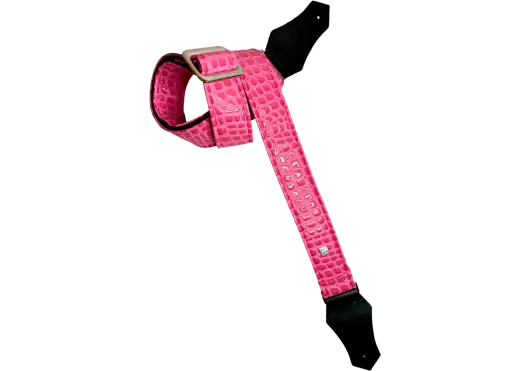 GETM Correa Guit/Bajo - Aussie Gator Bubble Pink, Sangle Guitare/Basse, Rose, Ajustable 165cm, Polipiel/Nylon GETM Correa Guit/Bajo - Aussie Gator Bubble Pink, Sangle Guitare/Basse, Rose, Ajustable 165cm, Polipiel/Nylon