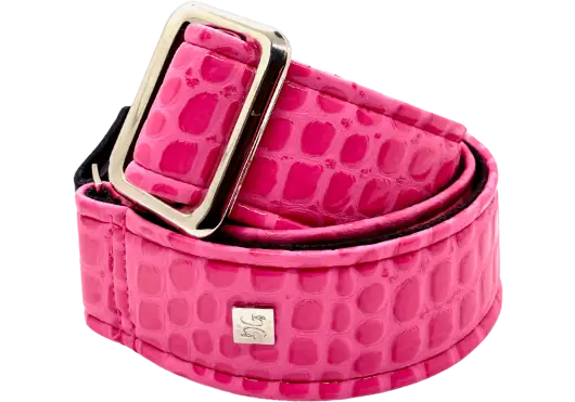 GETM Correa Guit/Bajo - Aussie Gator Bubble Pink, Sangle Guitare/Basse, Rose, Ajustable 165cm, Polipiel/Nylon GETM Correa Guit/Bajo - Aussie Gator Bubble Pink, Sangle Guitare/Basse, Rose, Ajustable 165cm, Polipiel/Nylon