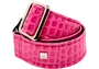 GETM Correa Guit/Bajo - Aussie Gator Bubble Pink, Sangle Guitare/Basse, Rose, Ajustable 165cm, Polipiel/Nylon