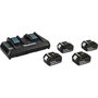Makita DUB363PG4V Souffleur et Aspirateur de Feuilles sans fil avec 4 Batteries et Double Chargeur