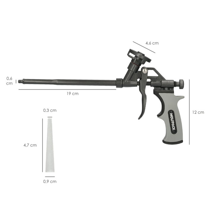 WOLFPACK LINEA PROFESIONAL Pistola pour mousse polyuréthane revêtue de PTFE