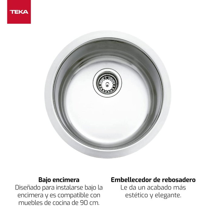 Évier simple Teka BE039 5006 Argenté