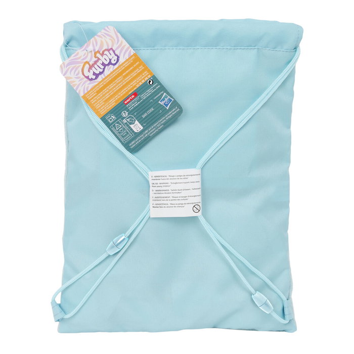Sac à dos serré par des ficelles Furby Bleu ciel 26 x 34 x 1 cm