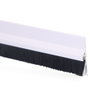 Geko Joint de bas de porte rigide blanc avec brosse en fibre 1 m