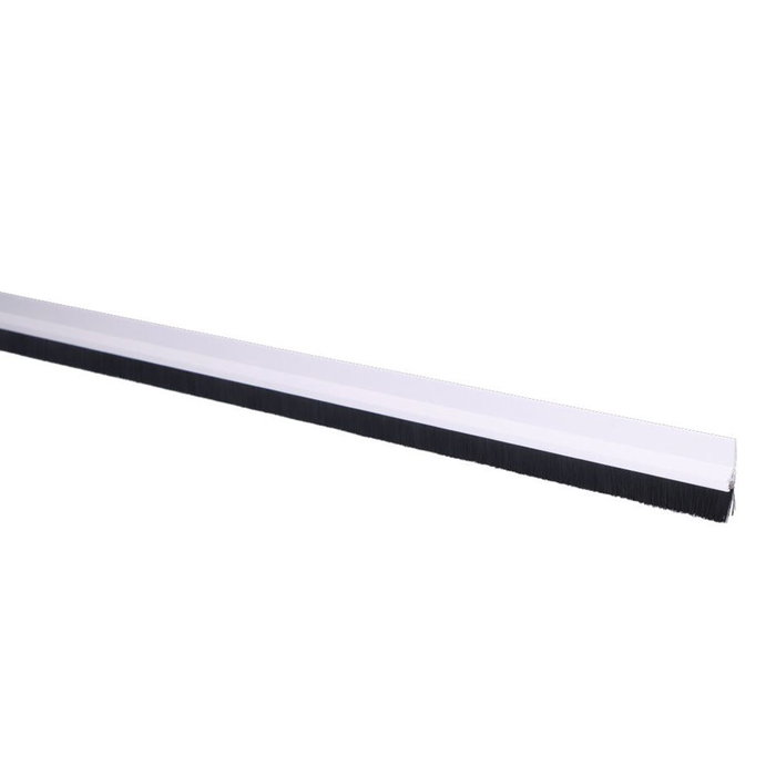 Geko Joint de bas de porte rigide blanc avec brosse en fibre 1 m Geko Joint de bas de porte rigide blanc avec brosse en fibre 1 m