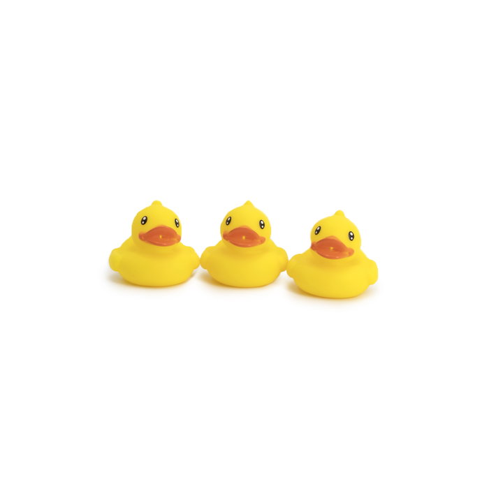 Tachan Set de 3 Canards de Bain en Caoutchouc Jaunes pour Enfants, Jouet Éducatif Flottant, à Partir de 1 An