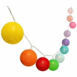 Lumisky Guirlande lumineuse solaire MIMY COLORS SOLAR 3,80 m - Boules de coton - LED blanc chaud