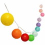 Lumisky Guirlande lumineuse solaire MIMY COLORS SOLAR 3,80 m - Boules de coton - LED blanc chaud