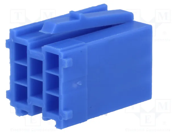 4CARMEDIA Boîtier de connecteur fiche mâle mini ISO 8 broches bleu