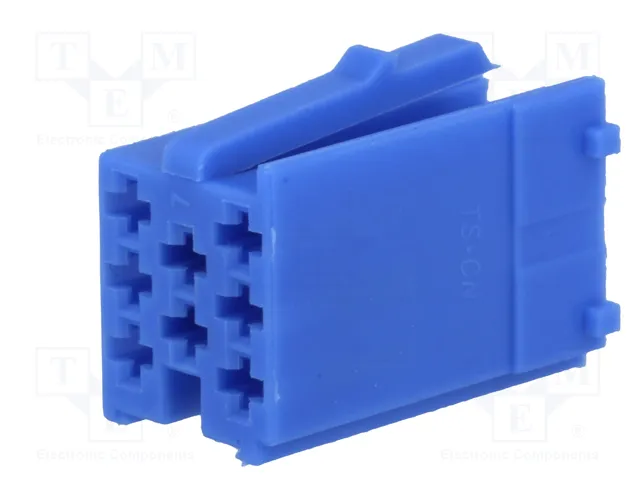 4CARMEDIA Boîtier de connecteur fiche mâle mini ISO 8 broches bleu
