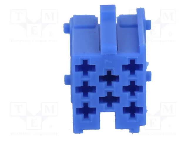 4CARMEDIA Boîtier de connecteur fiche mâle mini ISO 8 broches bleu