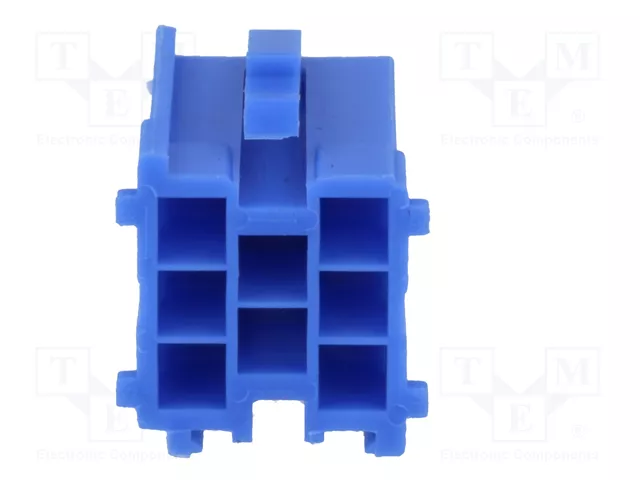 4CARMEDIA Boîtier de connecteur fiche mâle mini ISO 8 broches bleu