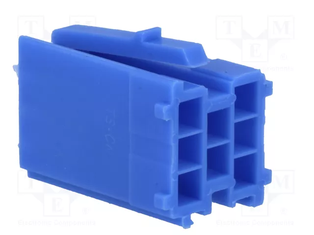 4CARMEDIA Boîtier de connecteur fiche mâle mini ISO 8 broches bleu