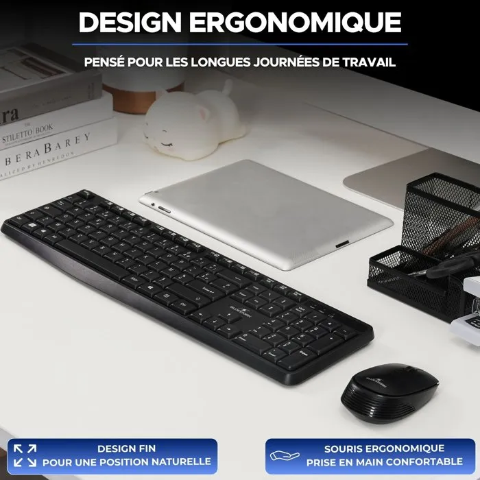Bluestork Clavier Filaire AZERTY KB-MEDIA-OFFW/FR avec 15 Touches de Raccourcis Multimédias Media Office