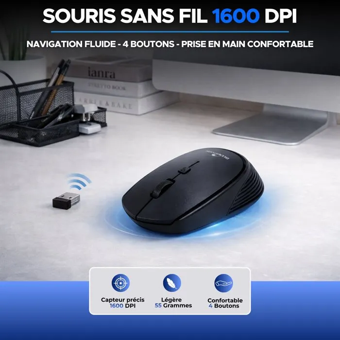 Bluestork Clavier Filaire AZERTY KB-MEDIA-OFFW/FR avec 15 Touches de Raccourcis Multimédias Media Office
