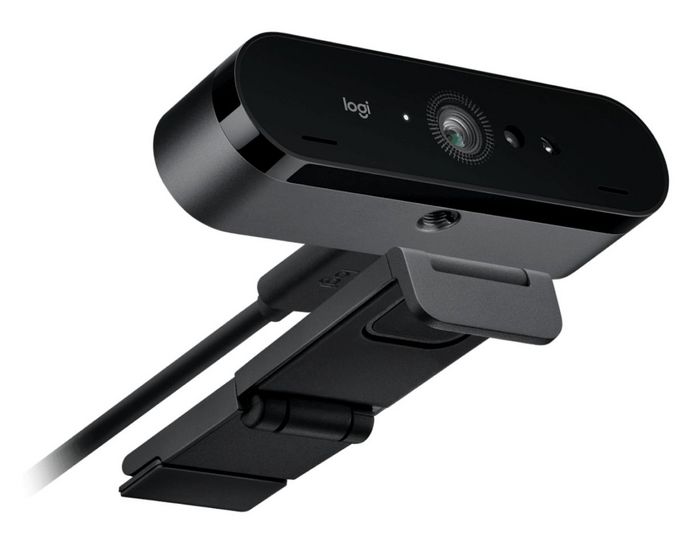 Logitech Brio Webcam USB pour Entreprise - 4K Ultra HD, Autofocus, HDR, Micro Intégré, Couverture de Confidentialité