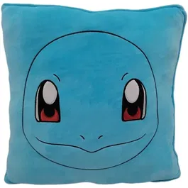 Pokemon Coussin décoratif en microfibre 40 cm - Carapuce - Coussin carré premium pour salon ou chambre