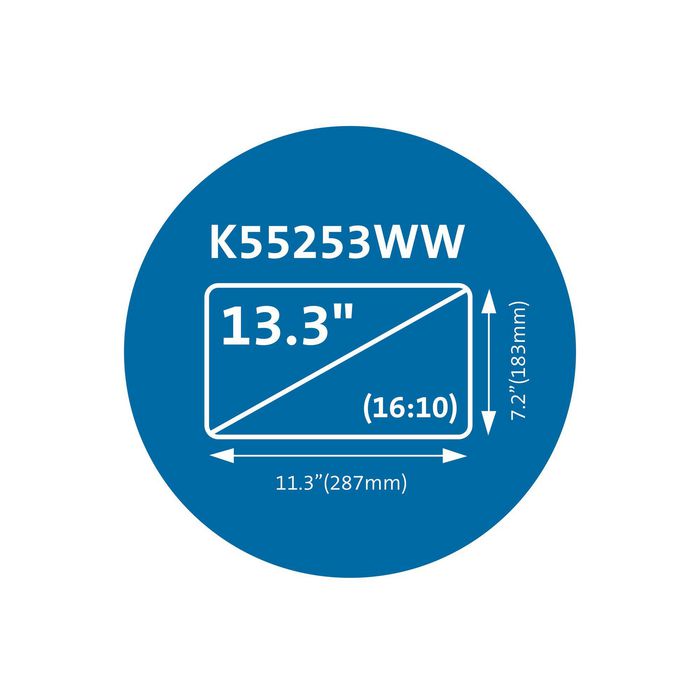 Kensington MagPro - Filtre de confidentialité magnétique pour PC portable 13.3 pouces (16:10) - Anti-lumière bleue, antireflet, réversible, avec découpe webcam